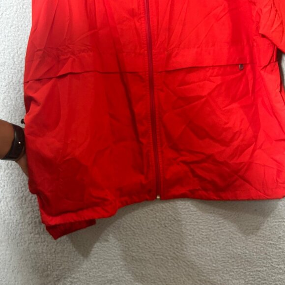 Eddie‎ Bauer Windbreaker Jacket Mens L Red Hooded Lightweight Rain All Weather - Picture 9 of 12